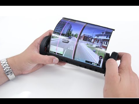 Roll up tablet with flexible screen