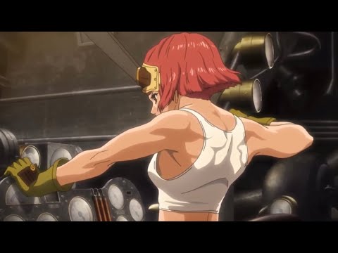Female Muscle Clips 11 - Yukina Flexing Her muscles Kabaneri of the Iron Fortress