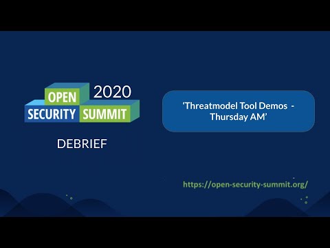 Debrief - Threatmodel Tool Demos   Thursday AM