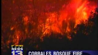 preview picture of video 'Bosque fire in Corrales'
