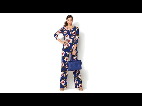 IMAN Global Chic Luxury Resort Tunic and Palazzo Pant Set