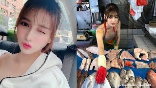 Viral Model Cantik Gunakan Pakaian Seksi saat Bantu Ibunya Jualan Ikan, Pasar Mendadak Ramai