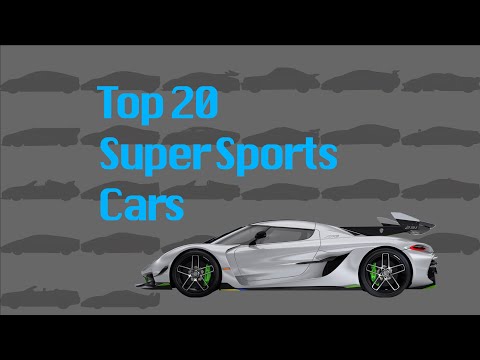 Top 20 Super Sports Cars - Tesla Roadster vs Others
