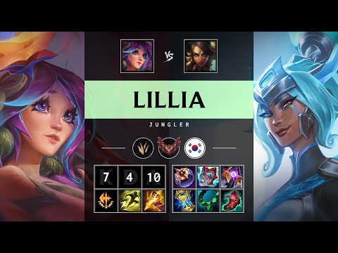 Lillia Jungle vs Nidalee - KR Grandmaster Patch 25.20