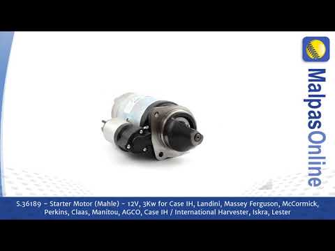 S.36189 - Starter Motor (Mahle) - 12V, 3Kw  for Case IH, Landini, Massey Ferguson, McCo...and more.