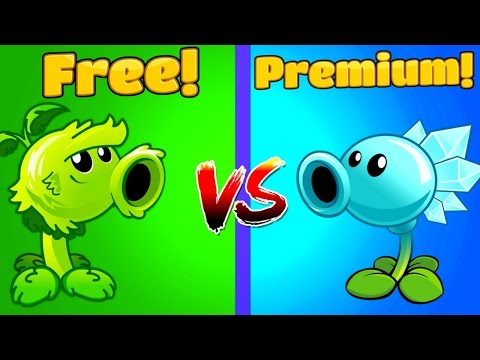 Plants vs Zombies 2 Mod Primal Peashooter vs Snow Pea Challenge PVZ 2 Free vs Premium Primal Game