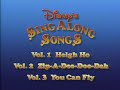 Disney S Sing Along Songs 1990 Promo Disneyland Fun Variation