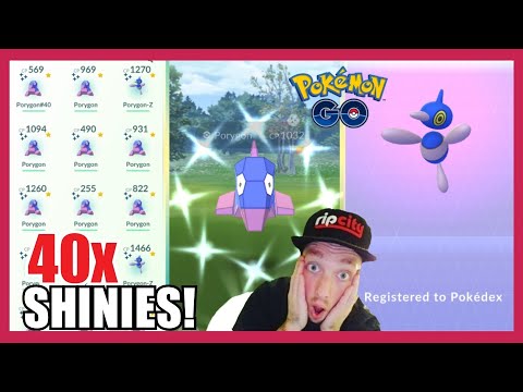 40x SHINY PORYGON CAUGHT IN POKEMON GO! NEW PORYGON COMMUNITY DAY EVENT - SHINY PORYGON Z EVOLUTION