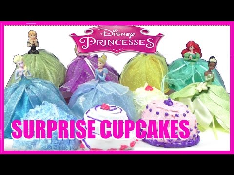 Disney Princess Surprise Cupcakes with Figurine Dolls