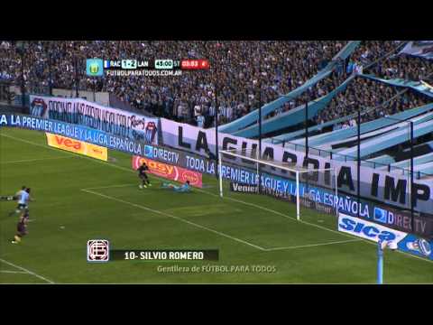 Gol de Romero. Racing 1 - Lanús 3. Fecha 6. Torneo Primera División 2014. Fútbol Para Todos
