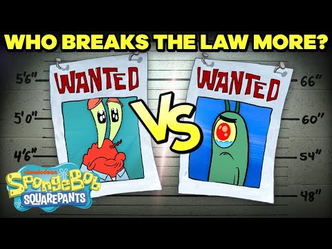 誰的違法行為更多？?| 螃蟹先生與浮游生物｜海綿寶寶 (Who Broke The Law More? ? | Mr. Krabs vs. Plankton | SpongeBob)