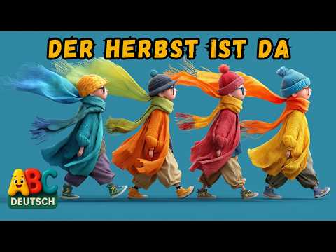 Der Herbst ist da 🍁🎵 | Kinderlied zum Mitsingen mit Text & Animation