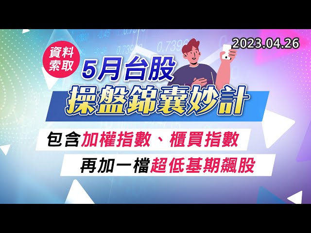 20230426《股市最錢線》#高閔漳 資料索取：5月操盤錦囊妙計，包含加權指數、櫃買指數、再加一檔超低基期飆股
