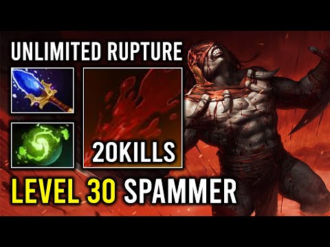 LEVEL 30 BLOODSEEKER SPAMMER Unlimited Rupture Refresher Ultrasonic Max Attack Speed Dota 2