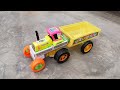 Diy Amezing Toy Tractor Trolley How To Make Matchbox Tractor Trolley Project Diycraft