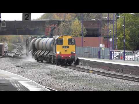 DRS Class 20s Nos 20303 & 20305 - Selby & Brough - RHTT Sheffield-Hull-York - 21st Nov 2017
