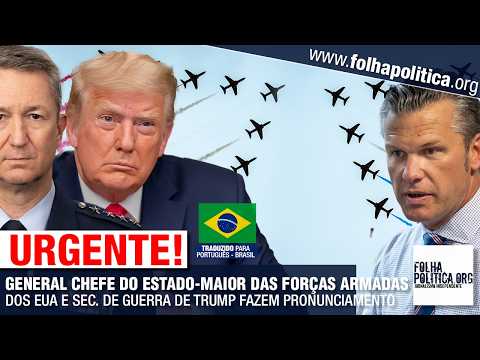 AO VIVO: GENERAL CHEFE DO ESTADO-MAIOR DAS FORÇAS ARMADAS DOS EUA E SEC. DE GUERRA DE TRUMP FAZEM...