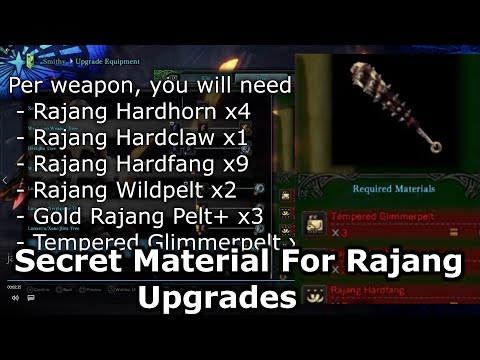 How to Create and Upgrade Rajang Weapons/Armour (costs, how to get materials, etc)