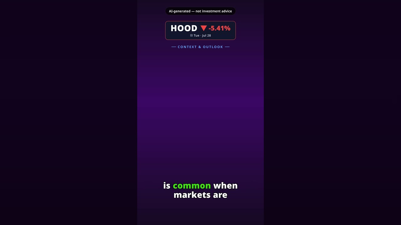 Por que a ação da Robinhood Markets perde terreno hoje? HOOD -5.41%