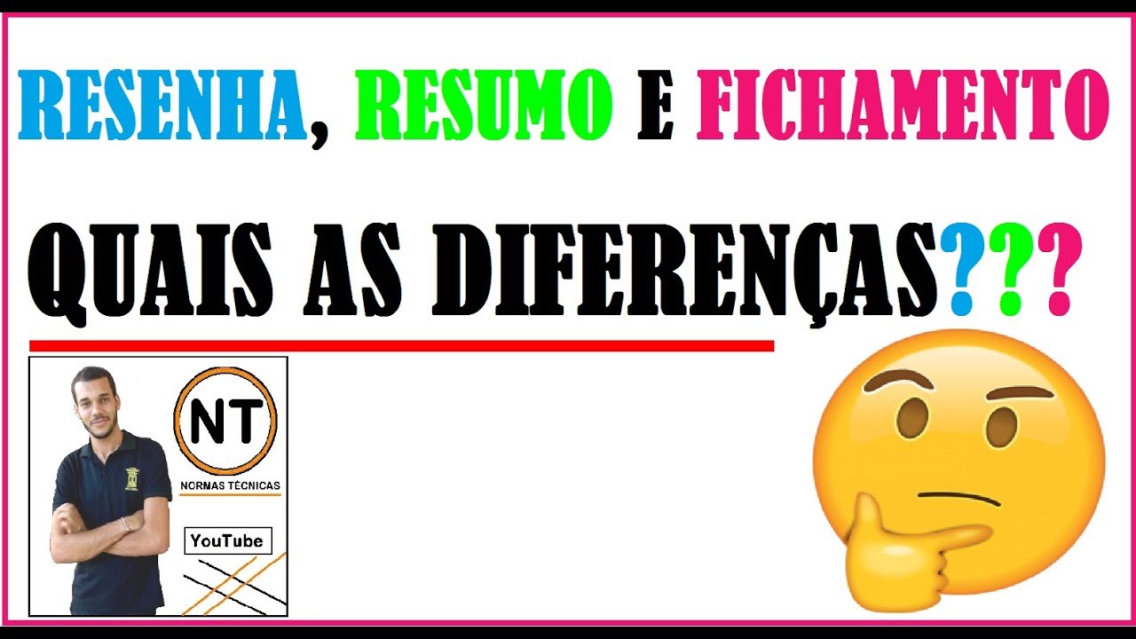 DIFERENÇAS ENTRE RESENHA, RESUMO E FICHAMENTO.