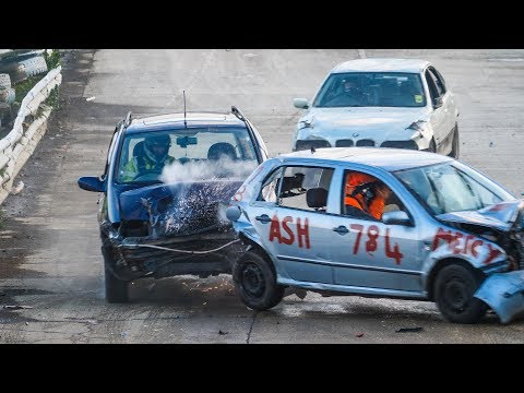 Banger Racing Angmering Oval Raceway CB Contact 04-02-2018