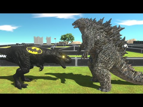 BATMAN T-REX DEATH RUN TOUR vs GODZILLA 2022 - Animal REvolt Battle Simulator