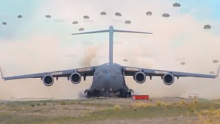 How INSANE the Globemaster takeoff Full Throttle to Carry U.S. Paratroopers to Extreme Altitudes
