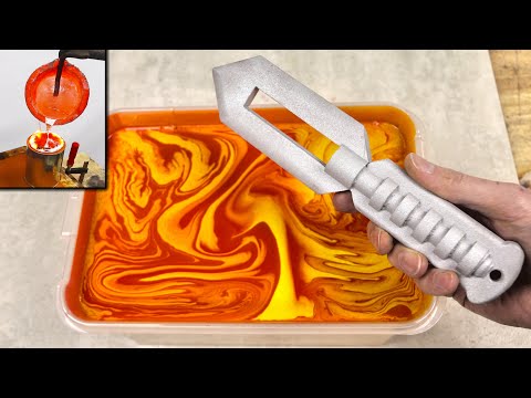 Casting and Hydro Dipping Aluminum Mandalorian Star Wars Dagger