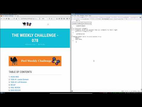 Perl Weekly Challenge - Week 78 in APL