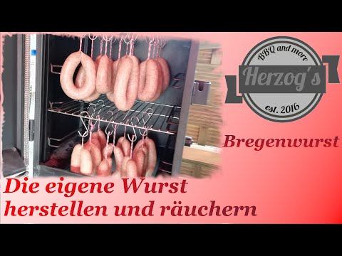 Homemade sausage - Bregenwurst - making and smoking