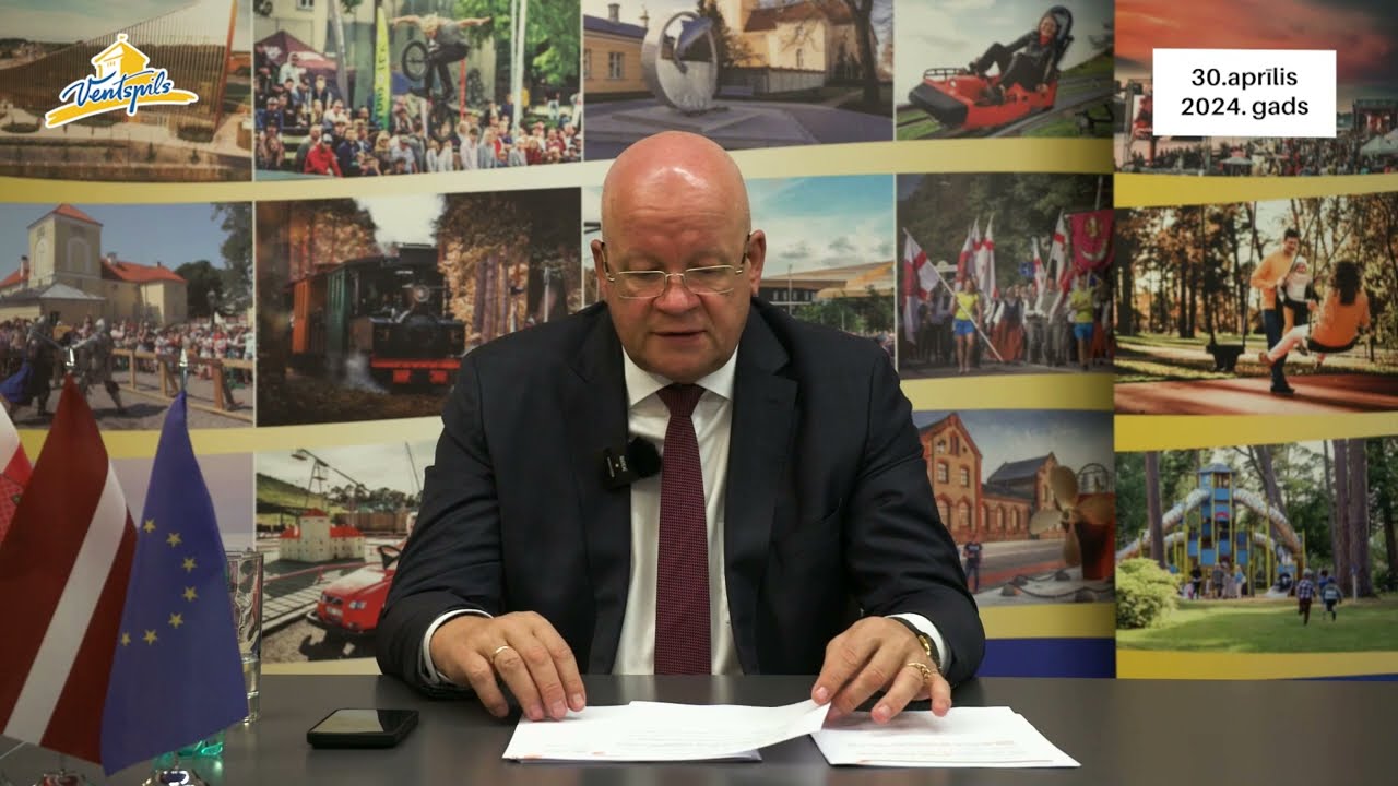 VIDEO: G.Blumbergs par Ventspils pilsētas aktualitātēm – 30.04.2024.