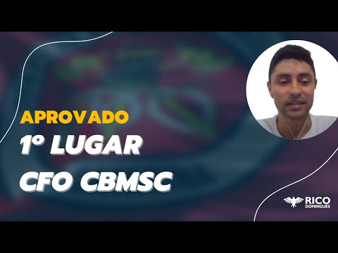 Inspire-se com o aprovado em 1° lugar no concurso CFO CBMSC - Jean
