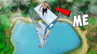 I Built a 70FT High Dive in My Backyard!