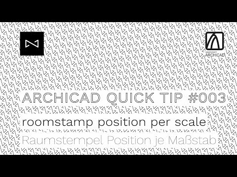 Archicad Quick Tip 003 - roomstamp position per scale - Tutorial Hack