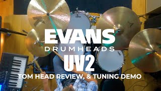 Video thumbnail for EVANS UV2 TOM HEAD REVIEW, DEMO AND TOM TUNING TUTORIAL by Kenny Sharretts