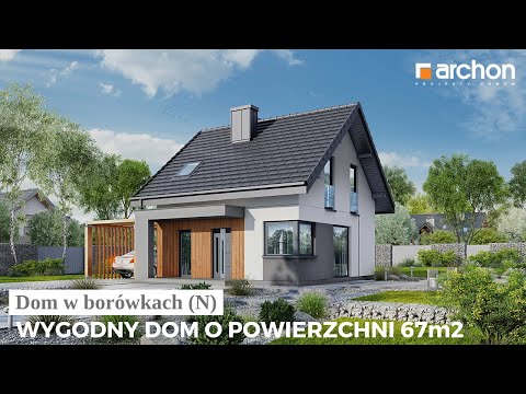 Dom w borówkach (N) – Projekt domu do 70m2 zabudowy I ARCHON+ Projekty Domów #projektdomu
