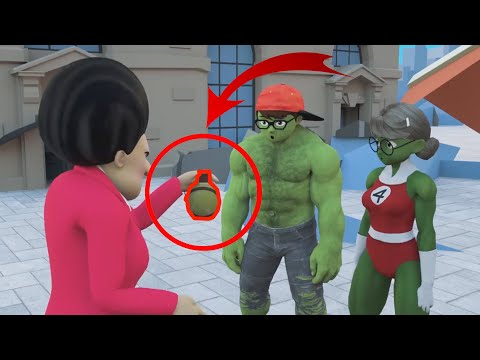 NickHulk Vs Zombie Vs Siren Head - Scary Teacher 3D Monster City Animation