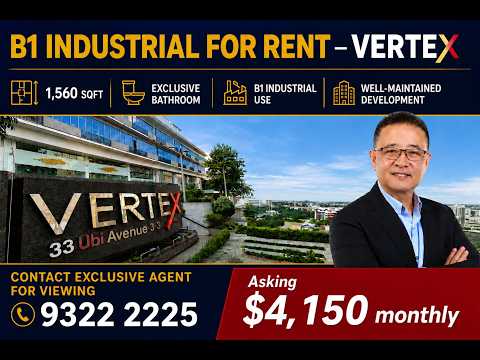 Vertex, 33 Ubi Avenue 3, 1,560 sqft, Light Industrial (B1) For Rent, by Johnny Tan, 500140993 - CommercialGuru.com.sg