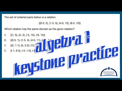Algebra 1 KEYSTONE Practice - Domain of a Function Using Points