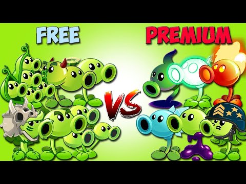 All Plants Team PEA FREE x PREMIUM - Who Will Win? - PvZ 2 Team Plant vs Team Plant