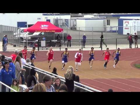 JVB 200m Heat 2 vs Fountain Valley 4-22-15 - Los Alamitos Boys