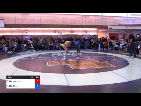 74 Kg Quarterfinal Tyler Berger Sunkist Kids Wrestling Club Vs Thomas Gantt Titan Mercury Wrestlin
