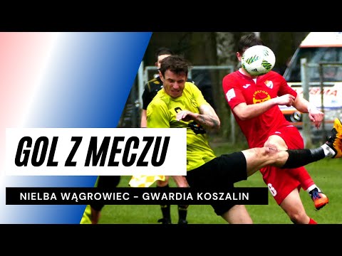Gol z meczu Nielba Wągrowiec - Gwardia Koszalin (1:0)