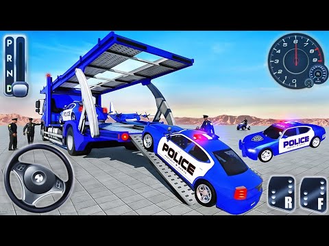 US Police Car Transporter Driving - Police Trailer Truck Driver Simulator 3D - Android GamePlay IOS