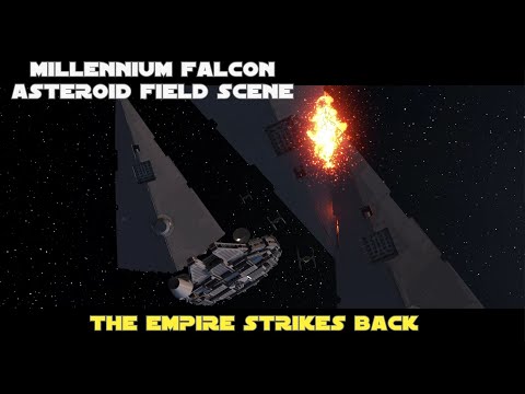 LEGO STAR WARS - Millennium Falcon Asteroid Field Scene - The Empire Strikes Back