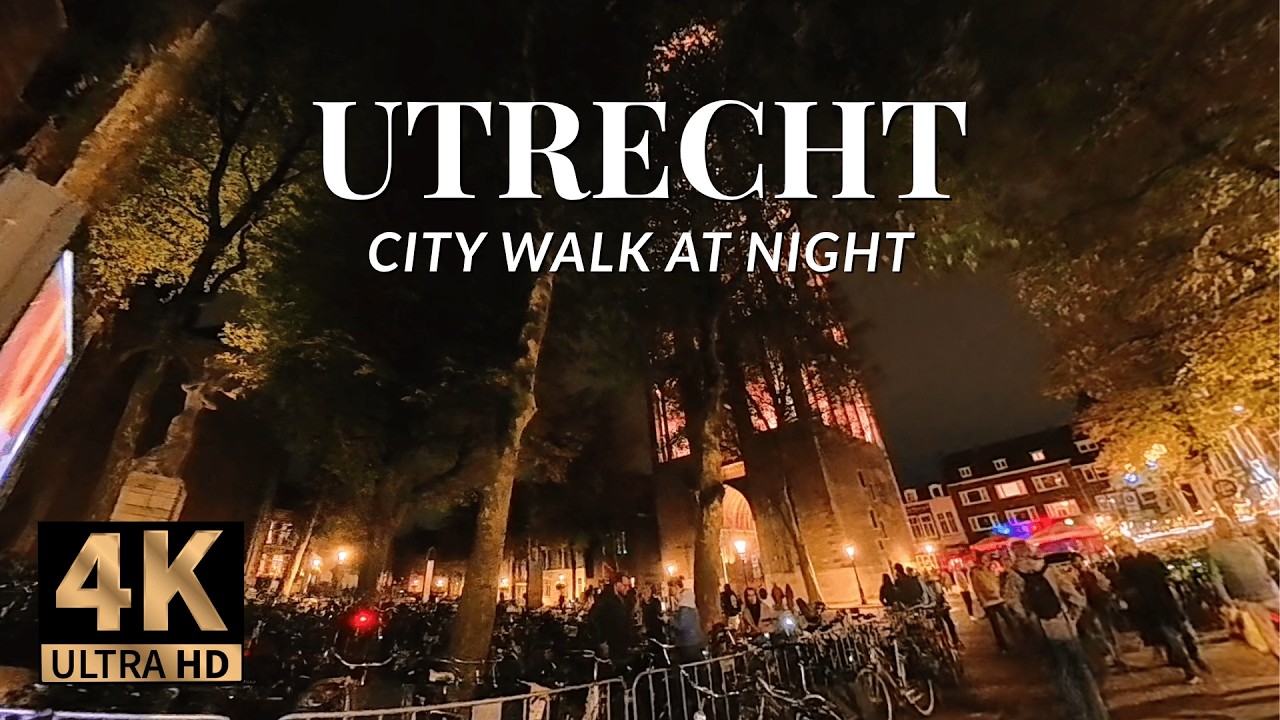 Immersive street-level walking tour through Utrecht Oudegracht, Netherlands, showcasing authentic urban landscapes, local architecture, and the vibrant atmosphere of the city's neighborhoods