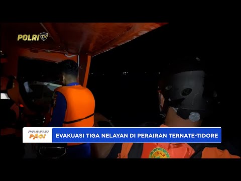 DITPOLAIRUD POLDA MALUT DAN TIM SAR GABUNGAN EVAKUASI 3 NELAYAN DI PERAIRAN TERNATE TIDORE