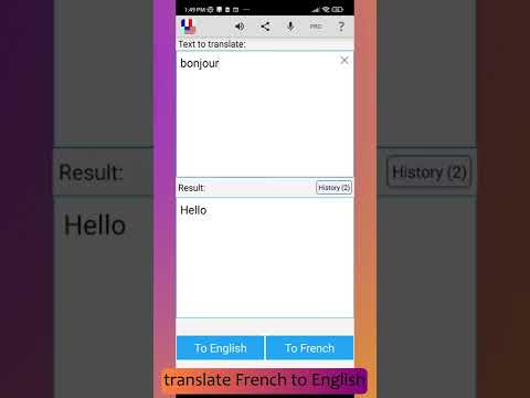 French English Translator video