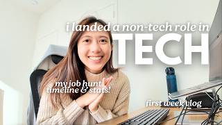 I Got a Job in Tech! 👩🏻‍💻 My Job Search Timeline, Application Stats & First Week Vlog