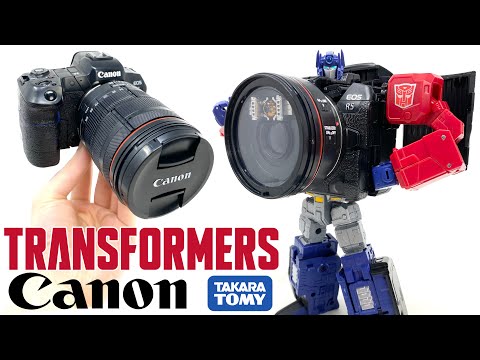 Transformers X Canon Takara Tomy Mall Exclusive OPTIMUS PRIME R5 TRANSFORMING Camera Review